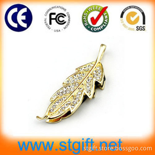 Leaf-Shaped Jewelry 1GB~64GB USB Flash Drive Flash Pendrive